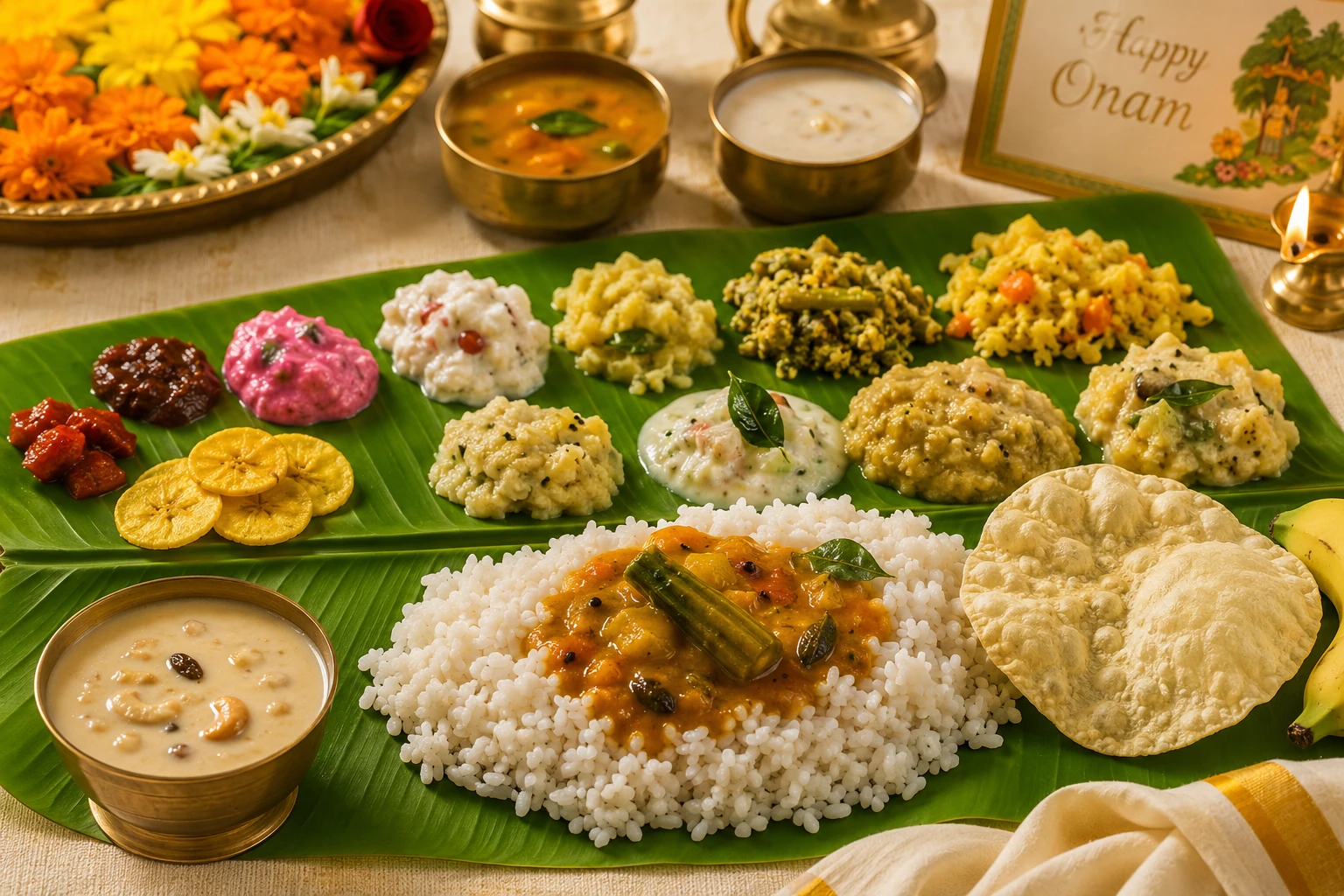 Onam Sadhya at Red Chilly Restaurant