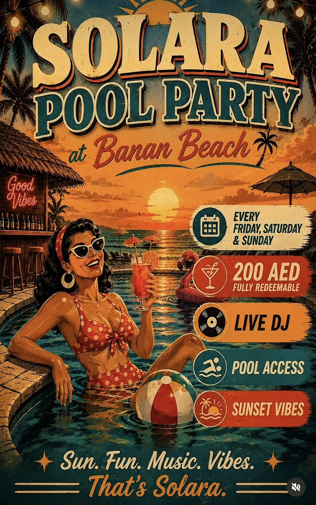 Solara Pool Party at Banan Beach