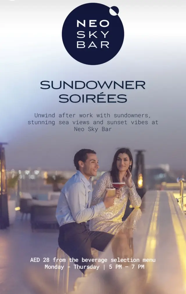 Sundowner Soirees from AED 28