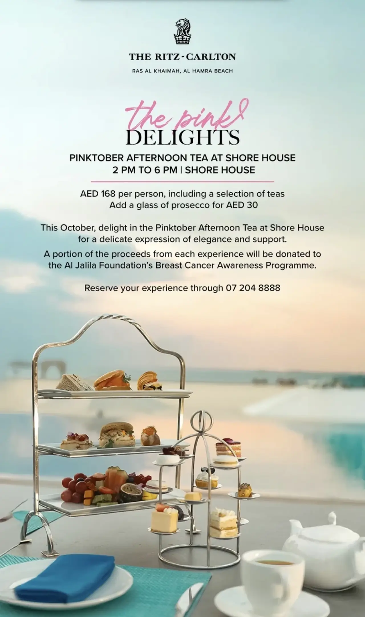 The Pink Delights Afternoon Tea for AED 168