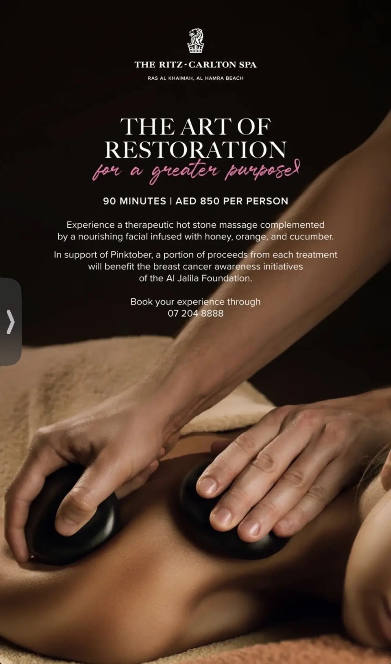The Art of Restoration spa at AED 850