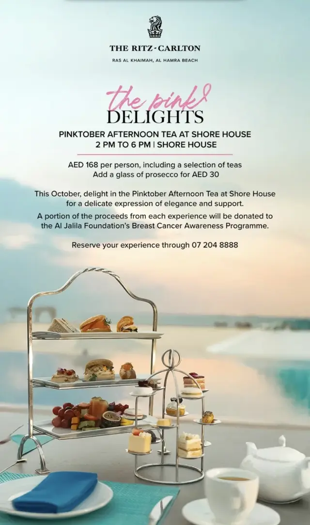 The Pink Delights Afternoon Tea for AED 168
