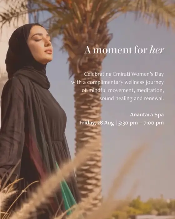 Complimentary wellness journey for Emirati Women at Anantara